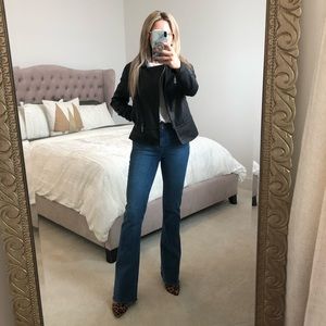 Women’s Size 2; Black Ted Baker Lizia Leather Biker Jacket. NWT